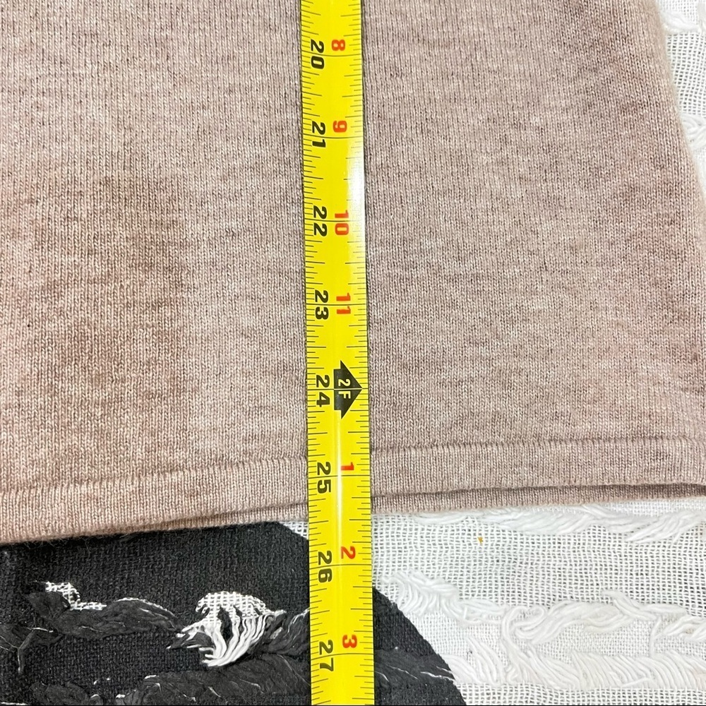 GARNET HILL DESIGNER SWEATER EMBROIDERED TAUPE LAMBWOOL ANGORA BLEND SZ S CASUAL - Picture 7 of 7